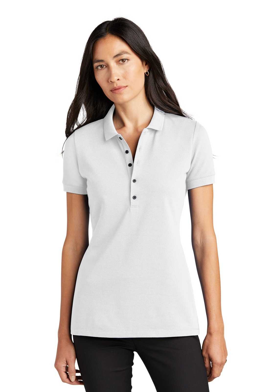 Mercer+Mettle MM1001 Women&#39;s Stretch Heavyweight Pique Polo - White - HIT a Double - 1