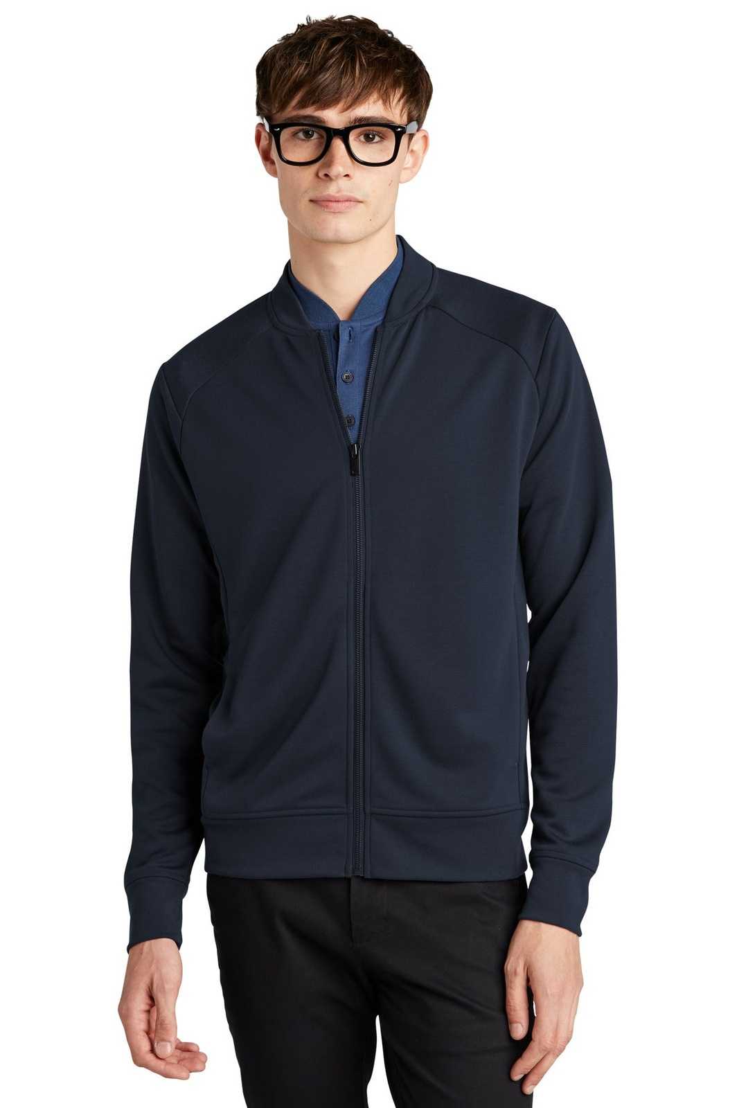 Mercer+Mettle MM3000 Double-Knit Bomber - Night Navy - HIT a Double - 1