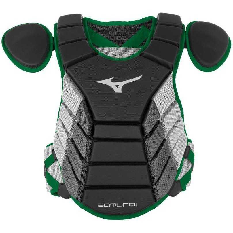 Mizuno 2019 Samurai 15" Chest Protector Adult - Black Forest - HIT a Double