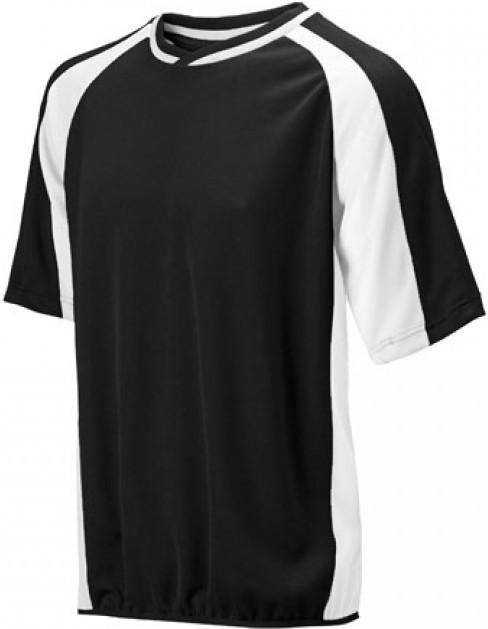 Mizuno 2 Color Mesh Short Sleeve Batting Jersey - Black-White - HIT a Double