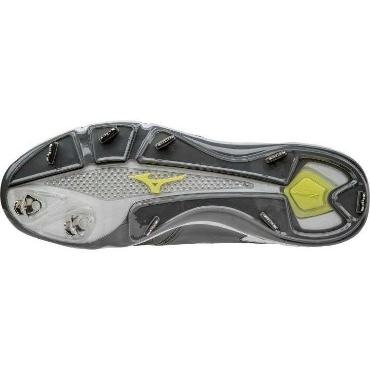 Mizuno Dominant IC Mid Metal Cleats - Gray White - HIT a Double