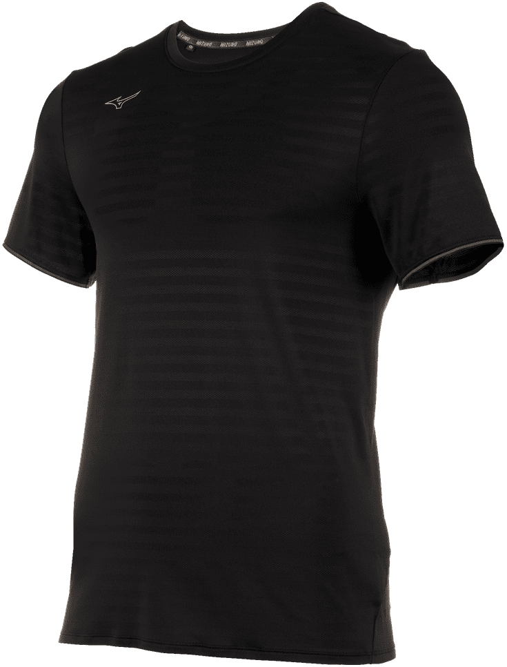 Mizuno Men's Athletic Eco Short Sleeve Tee - Black - HIT a Double