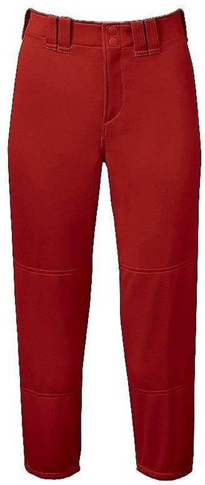 Mizuno Select Belted Low Rise Fastpitch Pant - Red - HIT a Double