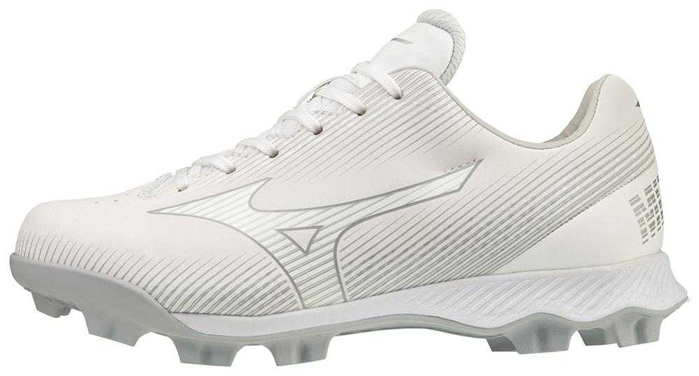 Mizuno Youth Wave Finch Lightrevo JR Low Molded Cleats - White - HIT a Double - 1