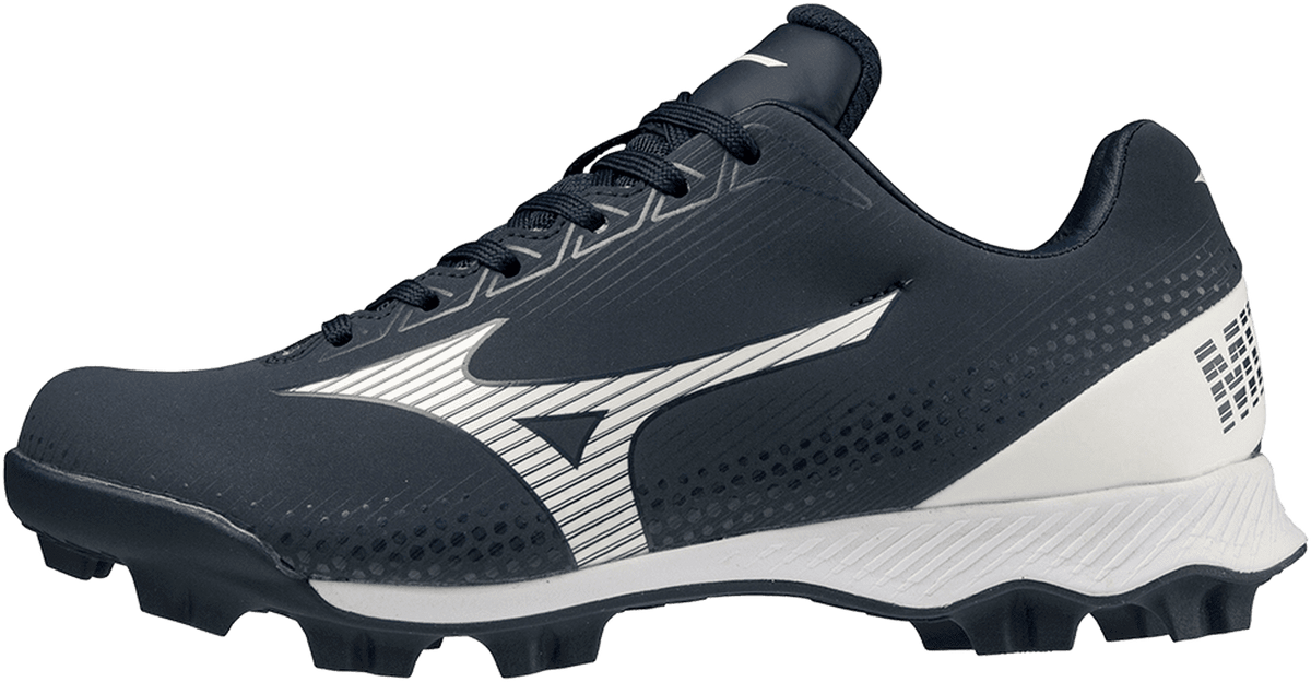 Mizuno Youth Wave Lightrevo JR Low Molded Cleats - Navy White - HIT a Double