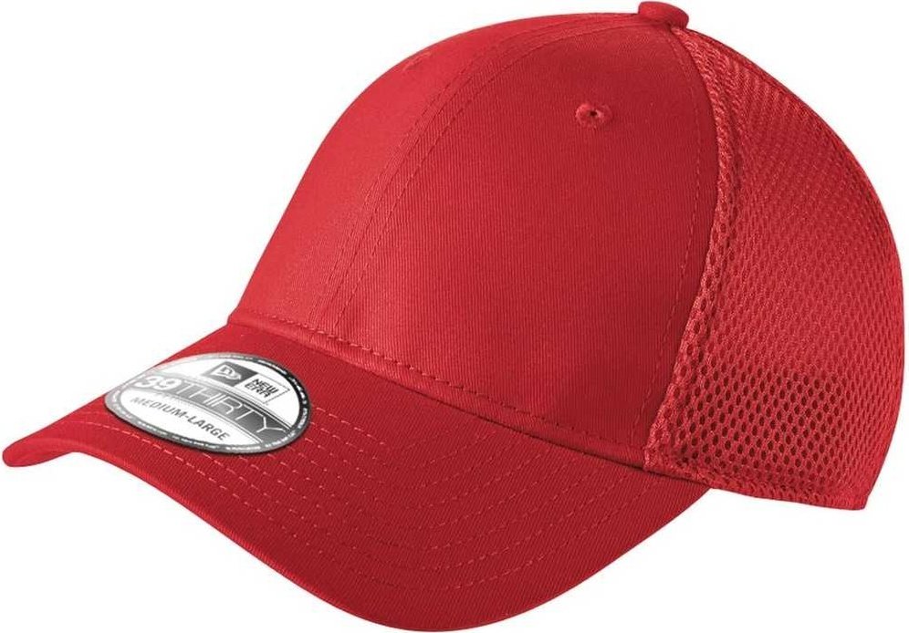 New Era NE1020 Stretch Mesh Cap - Scarlet Red - HIT a Double - 1