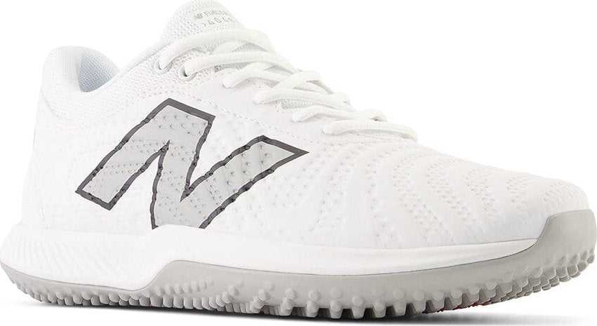 New Balance 4040v7 Fresh Foam Turf Baseball Shoe - White - HIT a Double