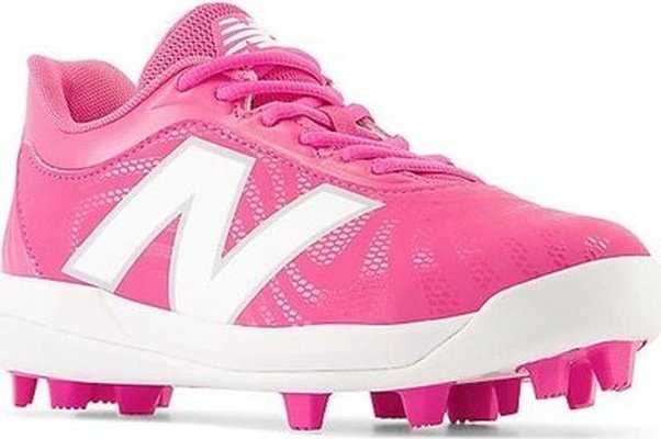 New Balance Youth J4040v7 Low Rubber Molded Cleat - Pink - HIT a Double - 1