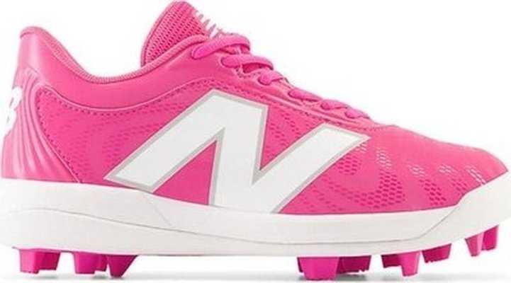 New Balance Youth J4040v7 Low Rubber Molded Cleat - Pink - HIT a Double - 1