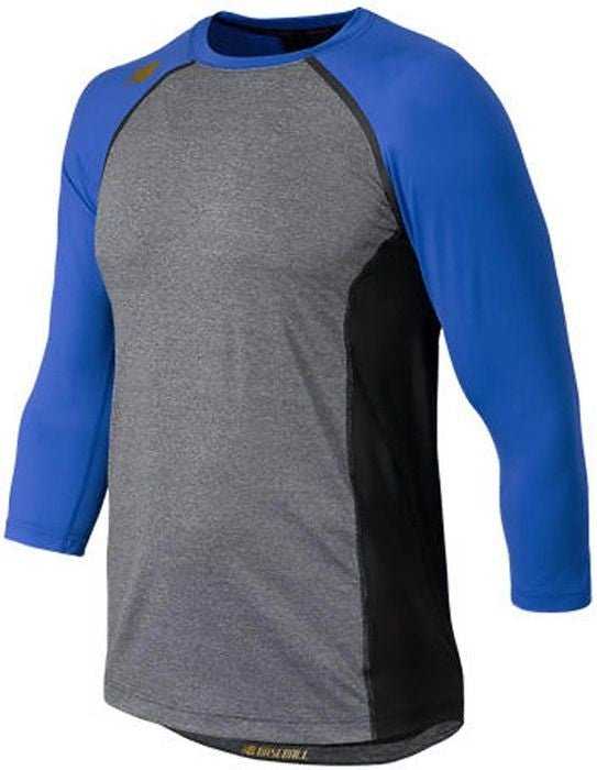 New Balance 3/4 Sleeve Baseball Compression Shirt - Royal Gray