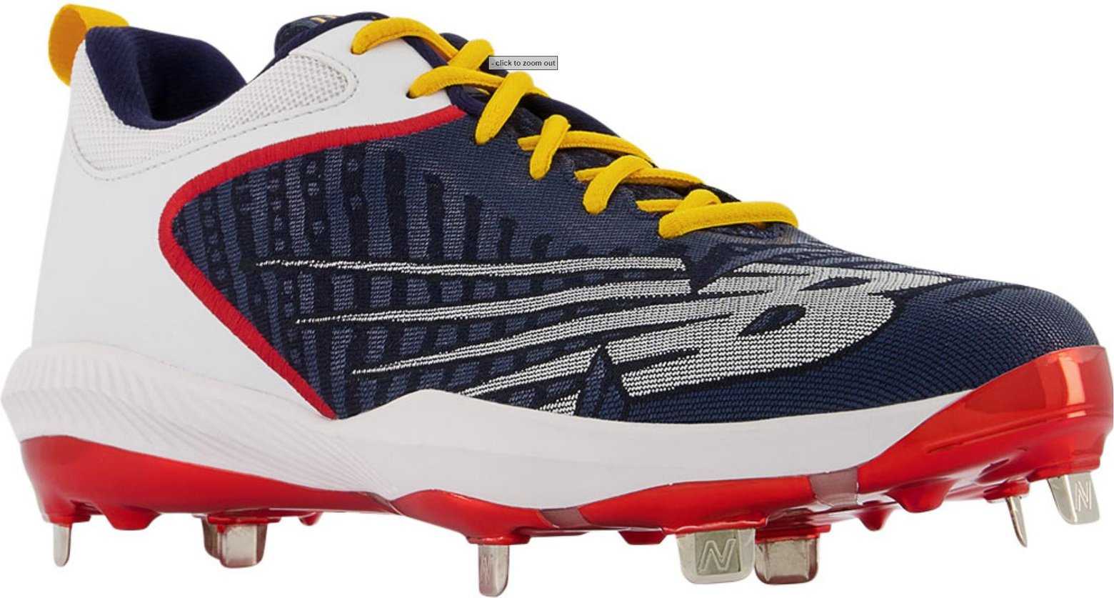 New Balance FuelCell L4040v6 Low Cut Metal Cleat Limited Edition - White Red Black Gold - HIT a Double