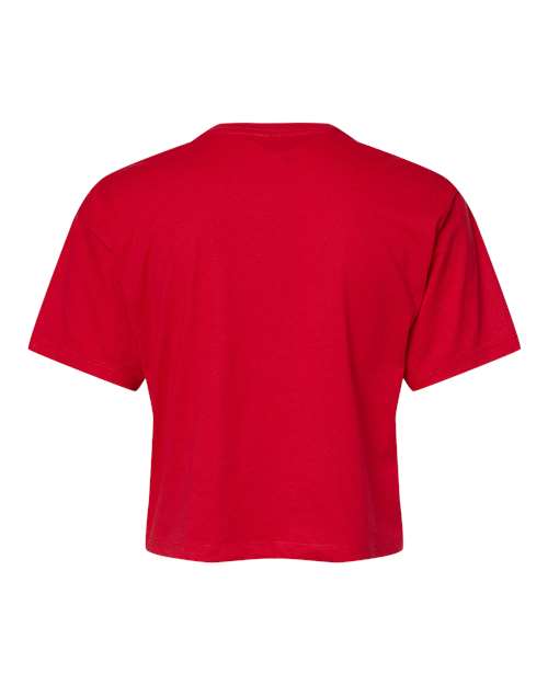 Next Level 1580 Women's Ideal Crop Tee - Red - HIT a Double