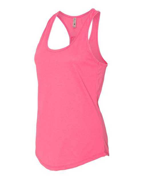 Next Level 6338 Women's Gathered Racerback Tank - Hot Pink - HIT a Double