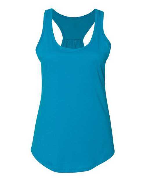 Next Level 6338 Women's Gathered Racerback Tank - Turquoise - HIT a Double