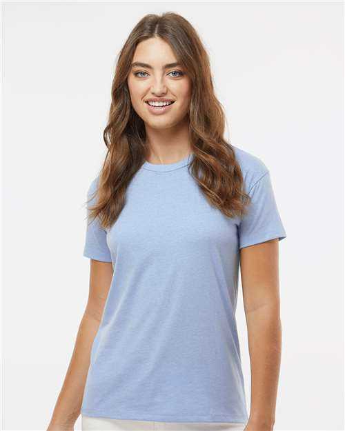 Next Level 6600 Women's CVC Relaxed T-Shirt - Heather Columbia Blue" - "HIT a Double