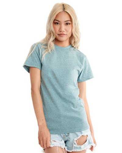 Next Level Apparel 4600 Unisex Eco Heavyweight T-Shirt - Heather Pacific - HIT a Double