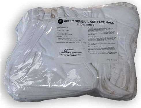 Next Level M104 CVC General Use Face Masks Pkg 48 - White - HIT a Double