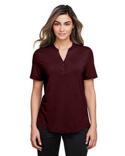 North End NE100W Ladies&#39; Jaq Snap-Up Stretch Performance Polo - Burgundy - HIT a Double