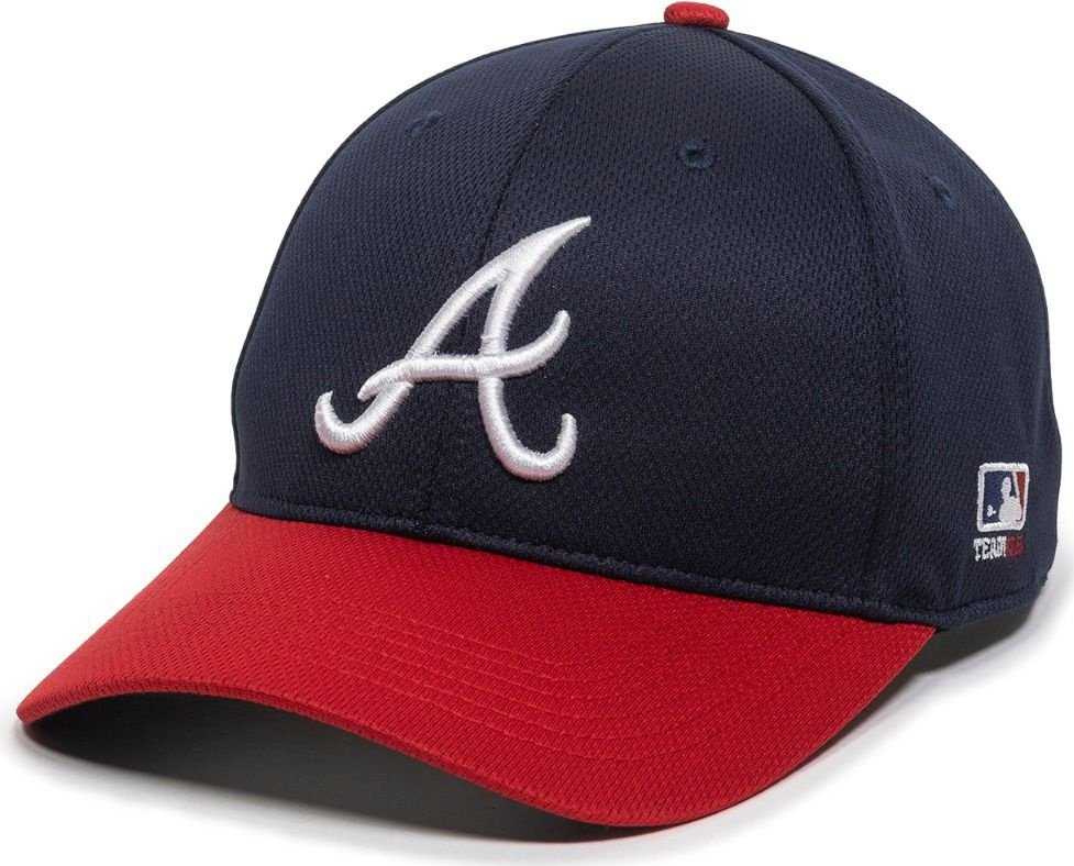 OC Sports MLB-350 MLB Polyester Baseball Adjustable Cap - Atlanta Braves Home - HIT a Double