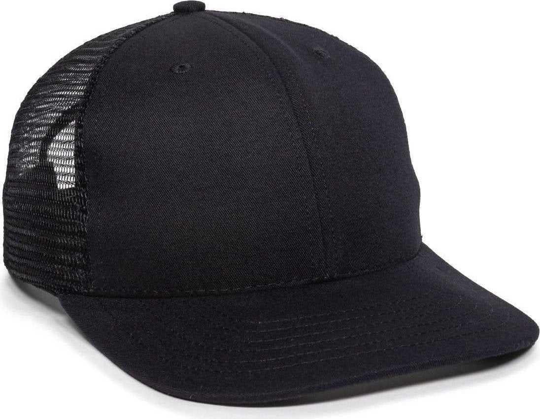 OC Sports AM-101M USA Made Mesh Back Cap - Black - HIT a Double - 1