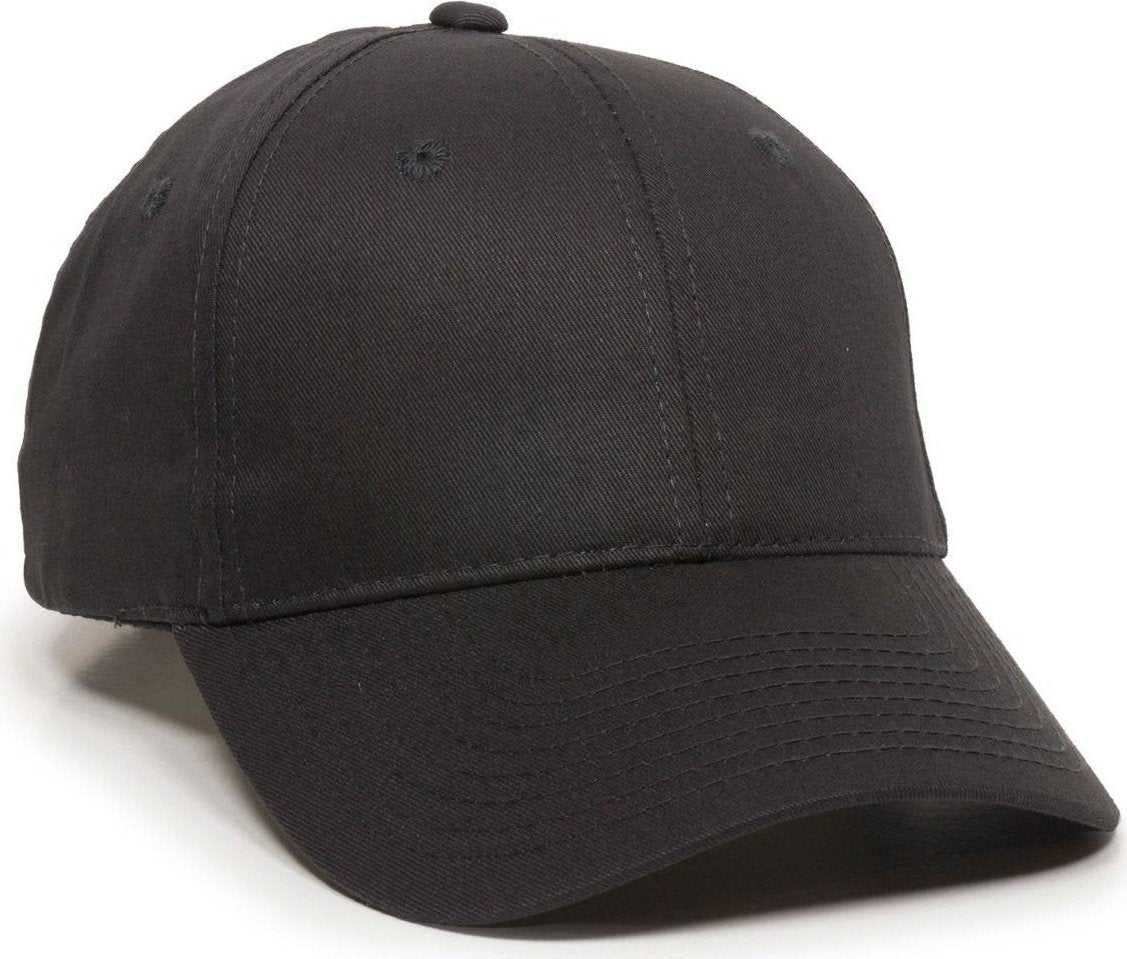 OC Sports GL-271 Team Adjustable Custom Baseball Caps - Black - HIT a Double - 1