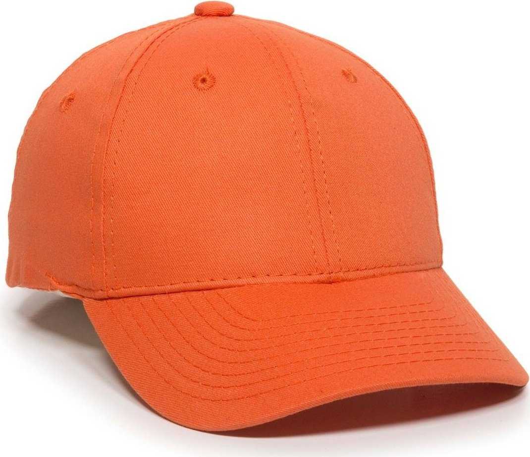 OC Sports GL-271 Team Adjustable Custom Baseball Caps - Orange - HIT a Double - 1