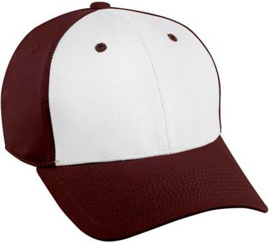 OC Sports TGS1925X Polyester with Bamboo Proflex Cap - White Maroon Maroon - HIT a Double - 1