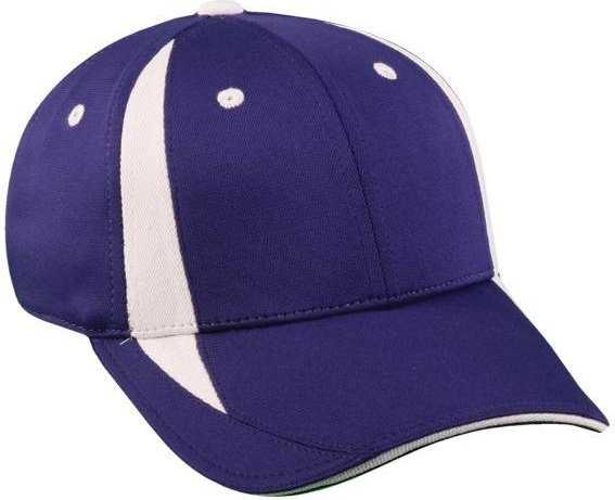 OC Sports TGS1965X Flexible Fitting Cap - Purple White - HIT a Double - 1