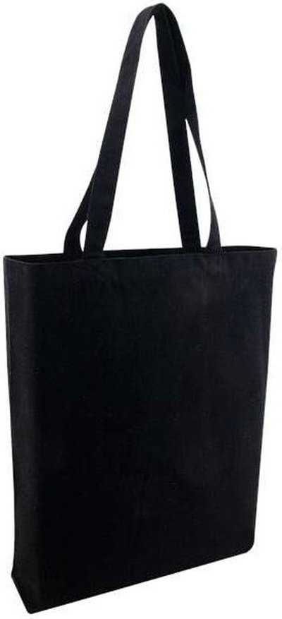 Oad OAD106R Midweight Recycled Gusseted Tote - Recycled Black" - "HIT a Double