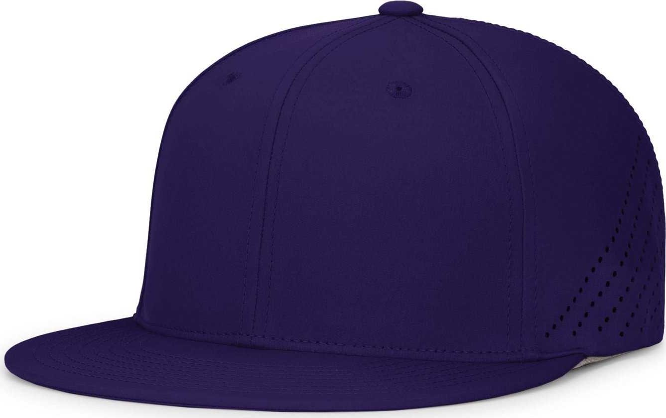 Pacific Headwear ES471 Premium Lightweight Perforated Pacflex Coolcore Cap - Purple - HIT a Double