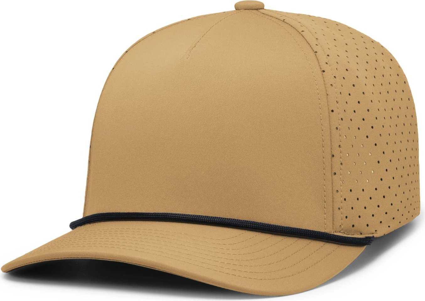 Pacific Headwear P424 Weekender  Perforated Snapback Cap - Buck Black - HIT a Double