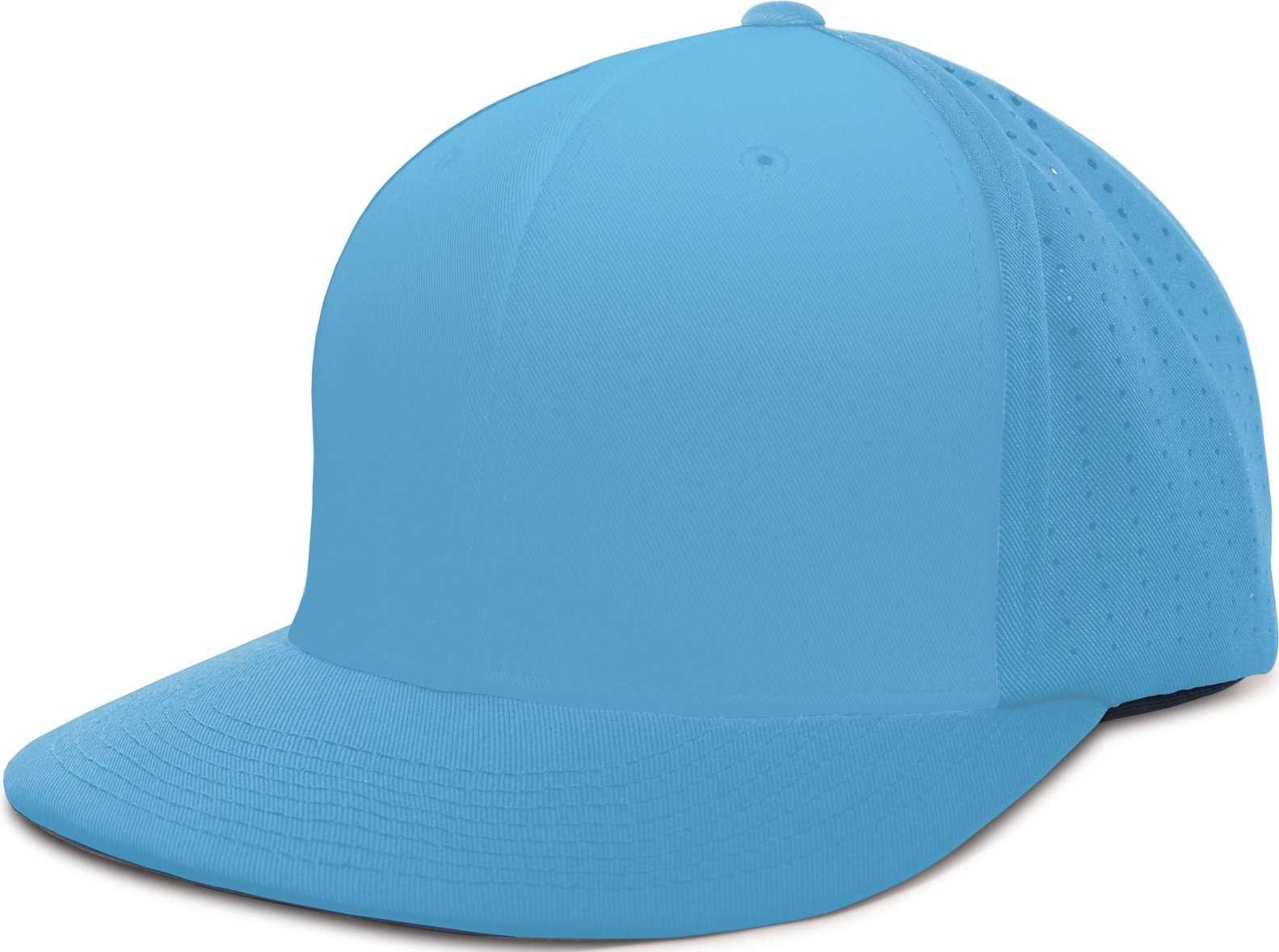 Pacific ES474 Perforated F3 Performance Flexfit Cap - Columbia Blue - HIT a Double - 1