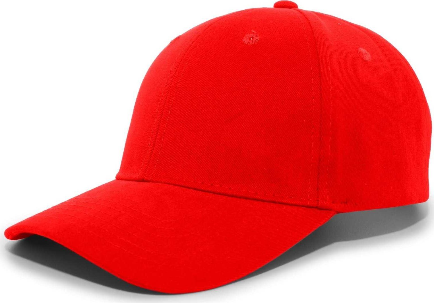 Pacific Headwear 101C Brushed Cotton Hook-and-Loop Cap - Red - HIT a Double