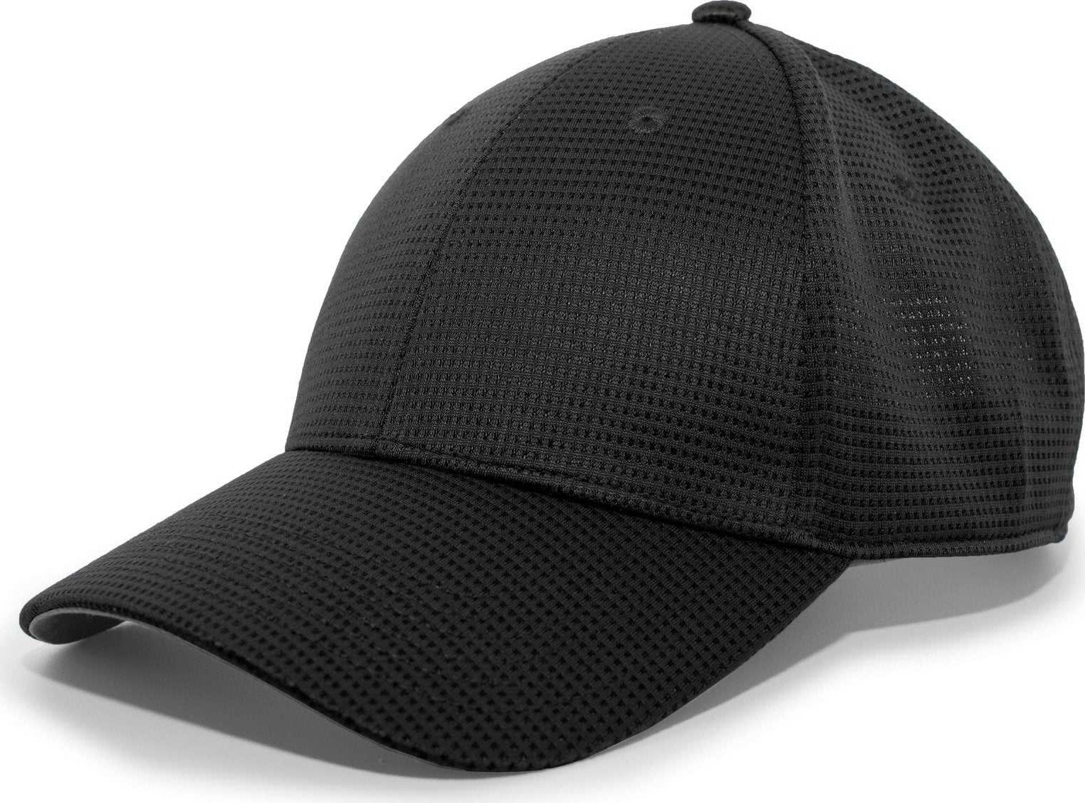Pacific Headwear 285C Air-Tech Performance Hook-and-Loop Cap - Black - HIT a Double