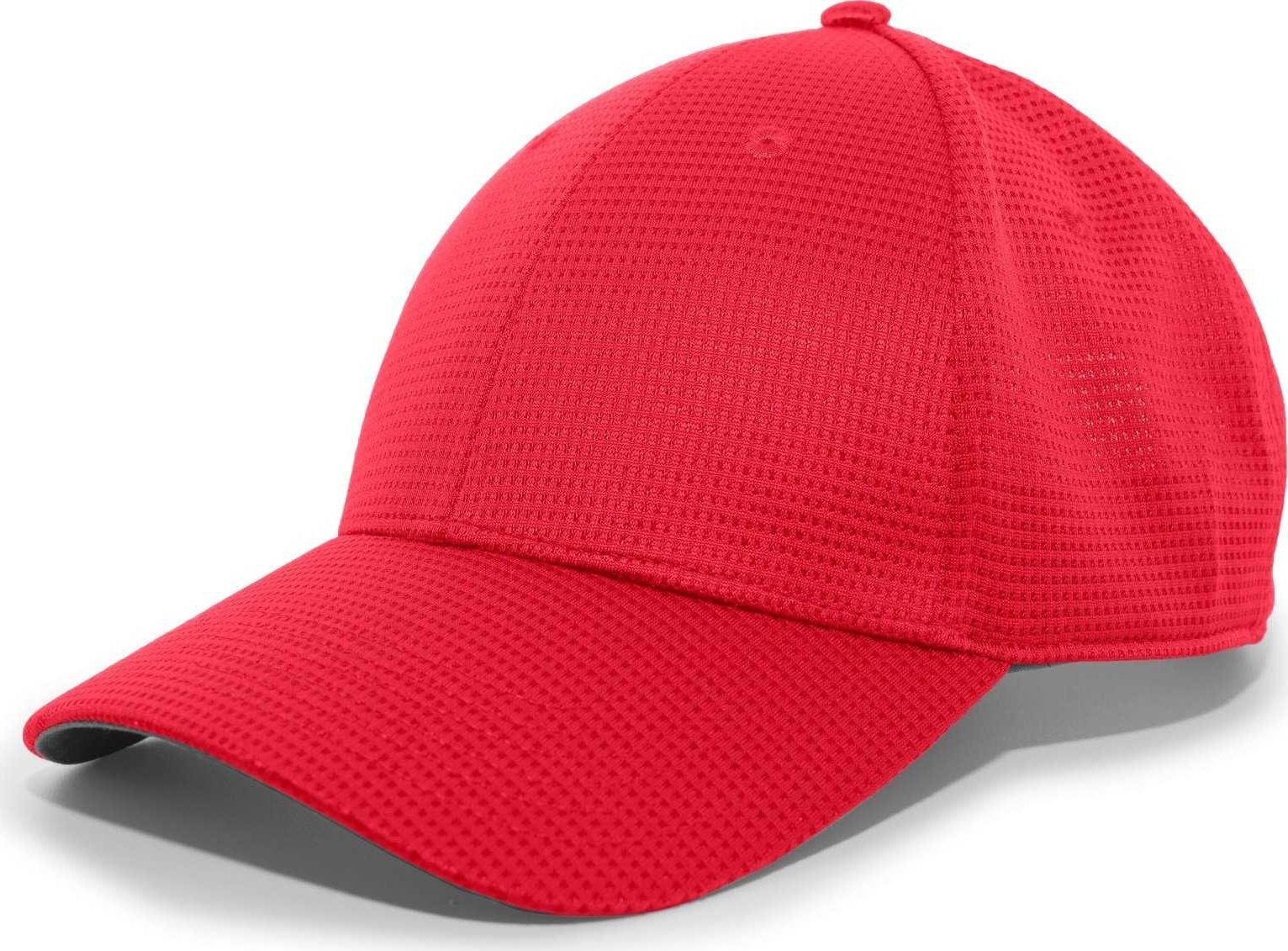Pacific Headwear 285C Air-Tech Performance Hook-and-Loop Cap - Red - HIT a Double