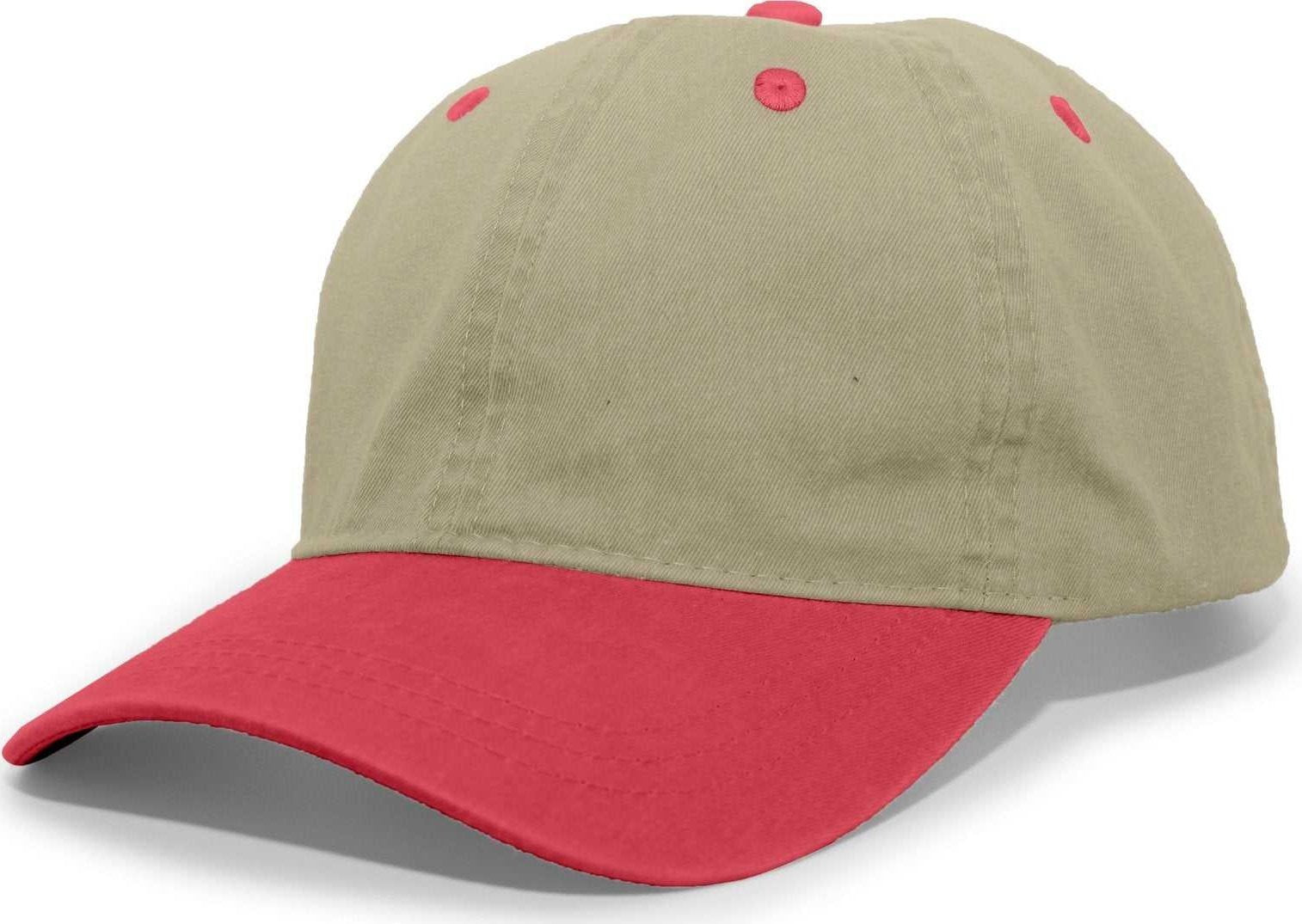 Pacific Headwear 300WC Washed Pigment Dyed Hook-and-Loop Cap - Sand Cape Red - HIT a Double