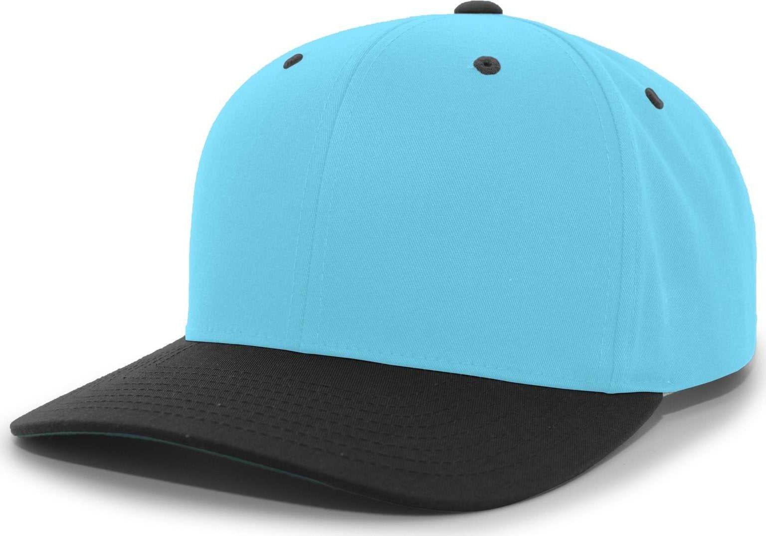 Pacific Headwear 302C Cotton Blend Hook-and-Loop Cap - Blue Teal Black - HIT a Double