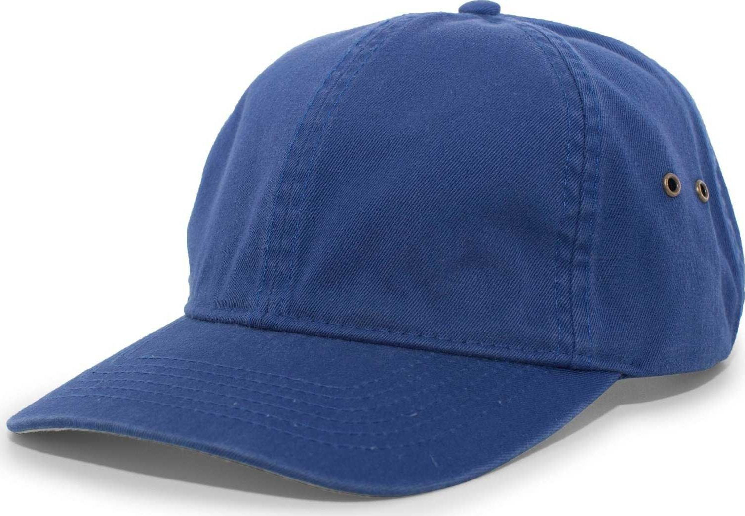 Pacific Headwear 350C Enzyme Washed Cotton Buckle Back Cap - Royal - HIT a Double