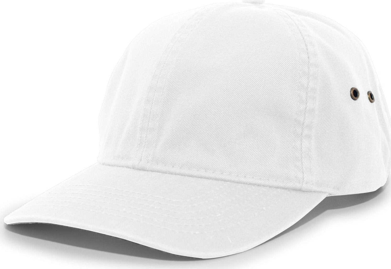 Pacific Headwear 350C Enzyme Washed Cotton Buckle Back Cap - White - HIT a Double