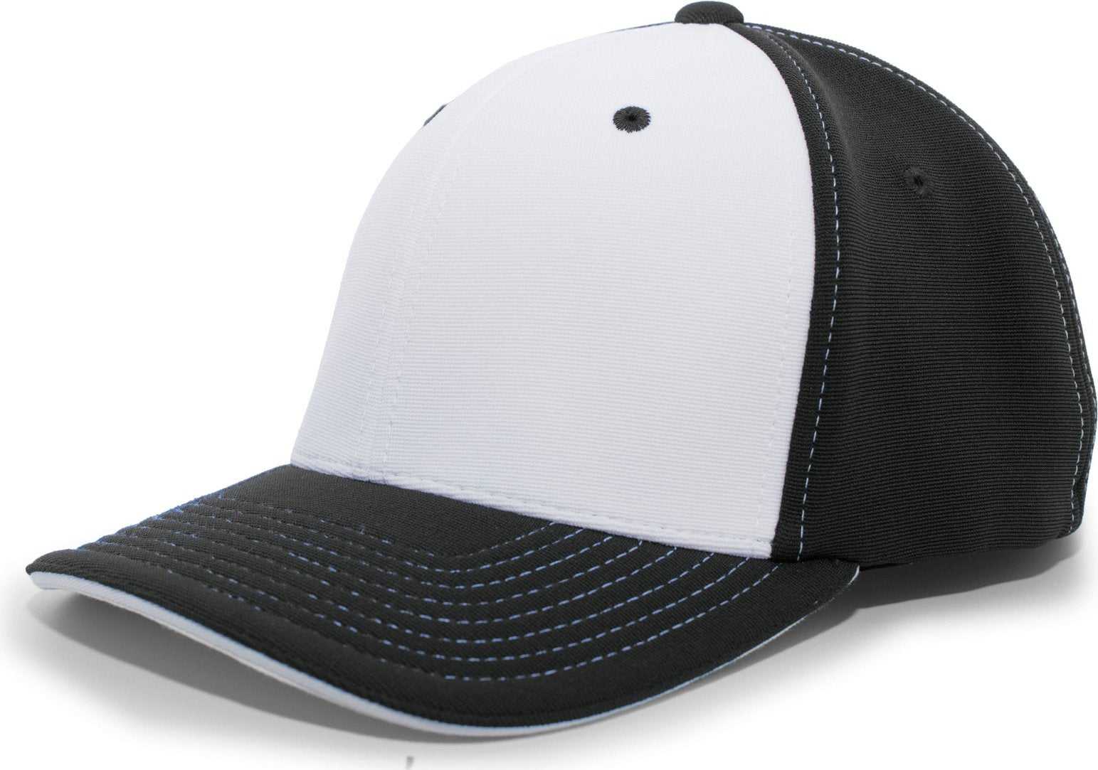 Pacific Headwear 398F M2 Performance Flexfit Cap - Black White - HIT a Double