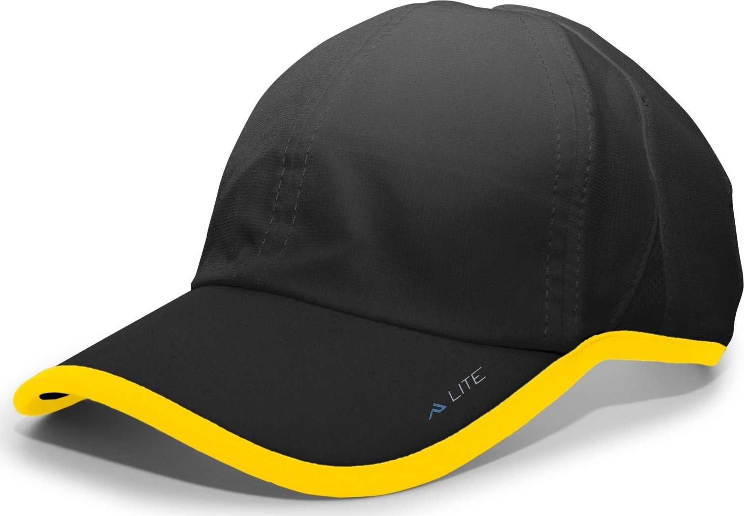 Pacific Headwear 410L Active Cap Hook-and-Loop Cap - Black Gold - HIT a Double