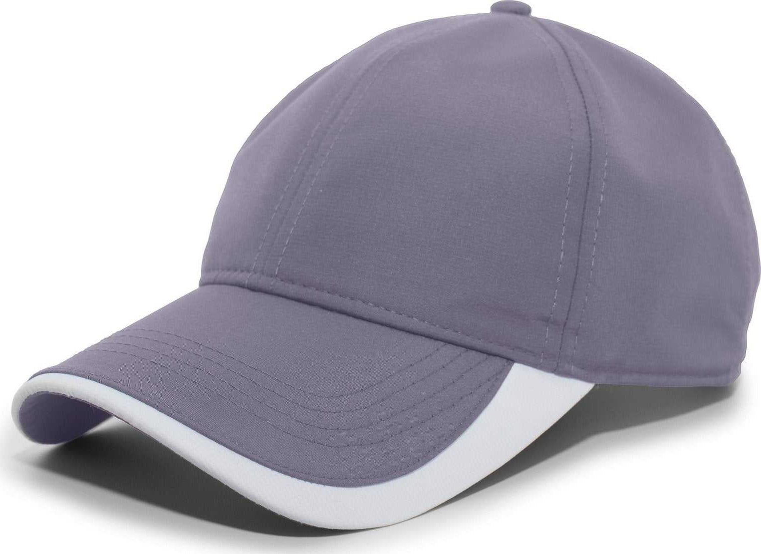 Pacific Headwear 424L Active Cap Hook-and-Loop Cap - Graphite White - HIT a Double