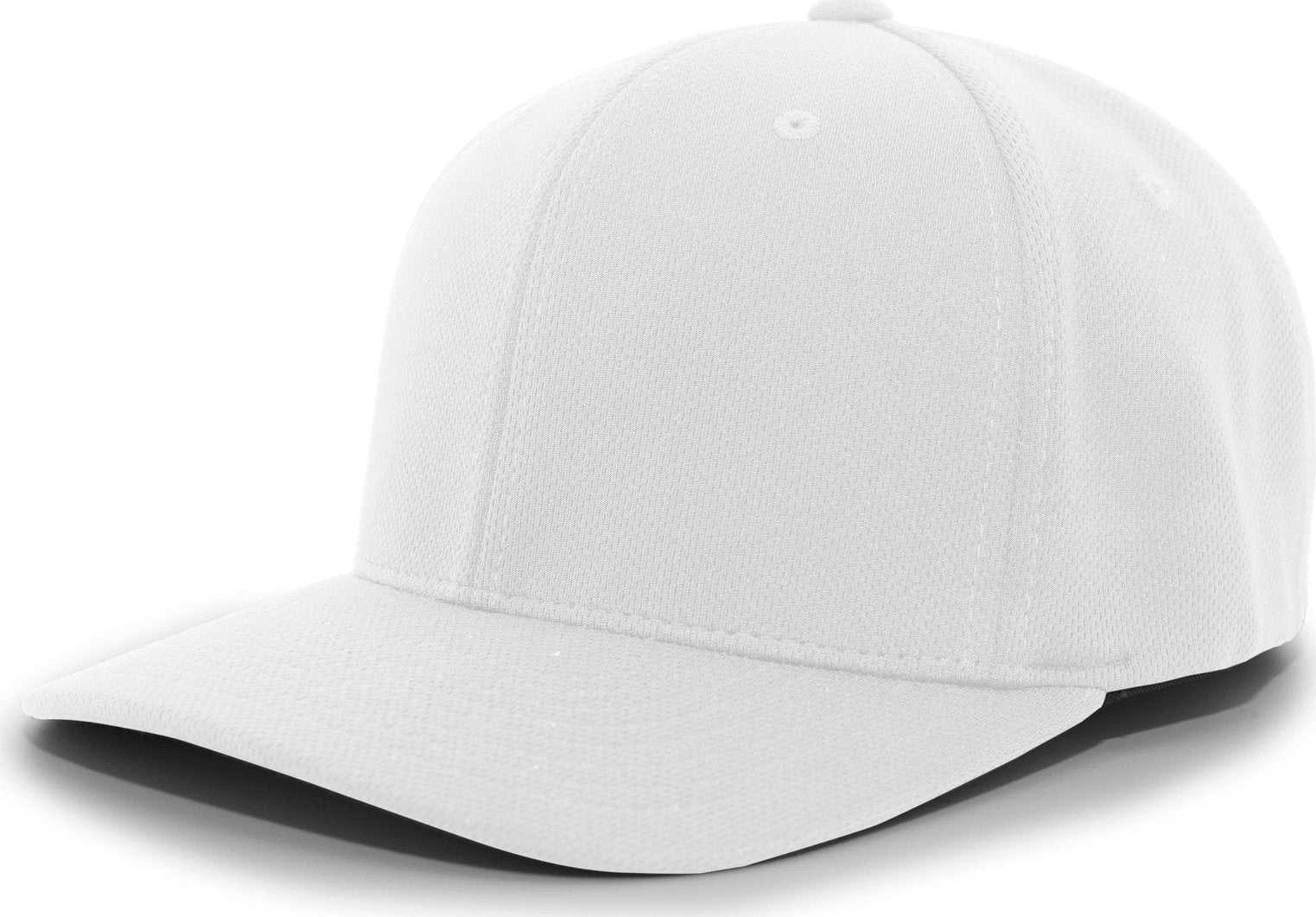 Pacific Headwear 487F P-Tec Performance Flexfit Cap - White - HIT a Double