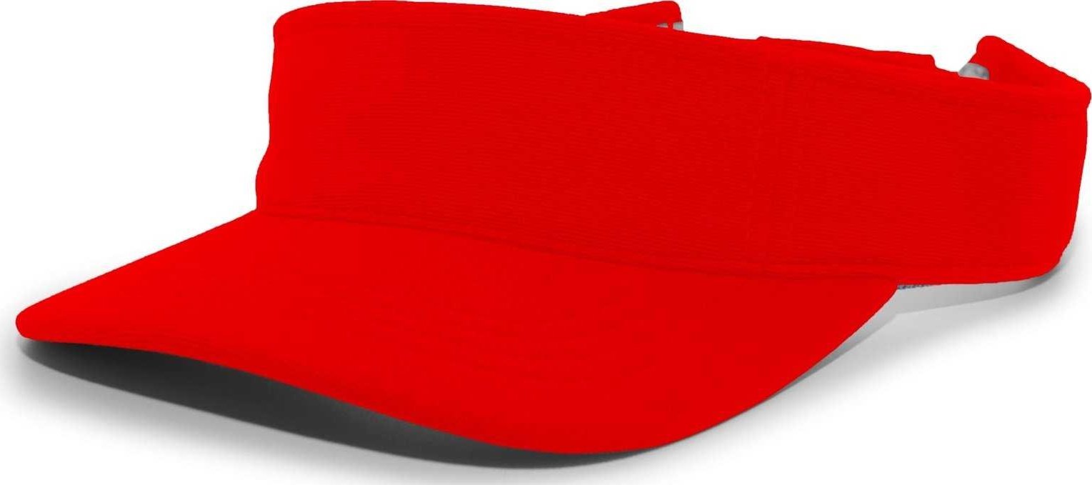 Pacific Headwear 598V M2 Performance Hook-and-Loop Visor - Red - HIT A Double