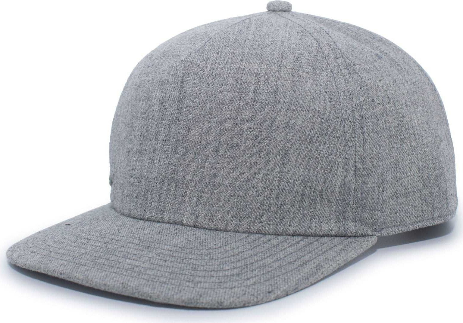 Pacific Headwear BRO5 Unstructured Acrylic-Wool Snapback Cap - Light Heather - HIT a Double