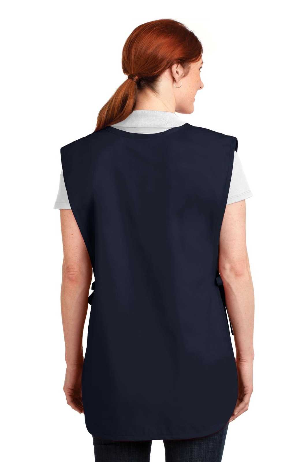 Port Authority A705 Easy Care Cobbler Apron with Stain Release - Navy - HIT a Double - 1