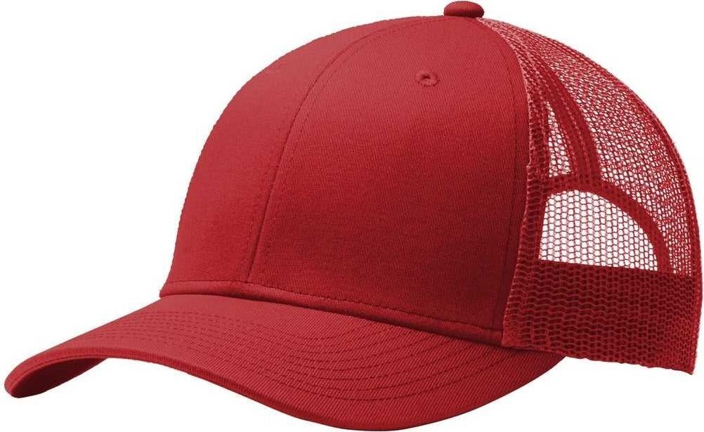 Port Authority C112 Snapback Trucker Cap - Flame Red - HIT a Double - 1
