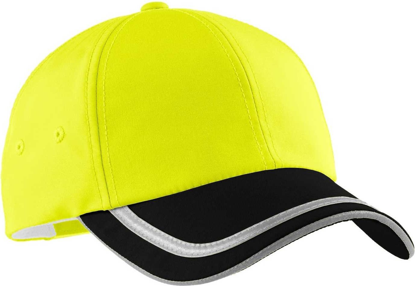 Port Authority C836 Enhanced Visibility Cap - Safety Yellow Black - HIT a Double - 1