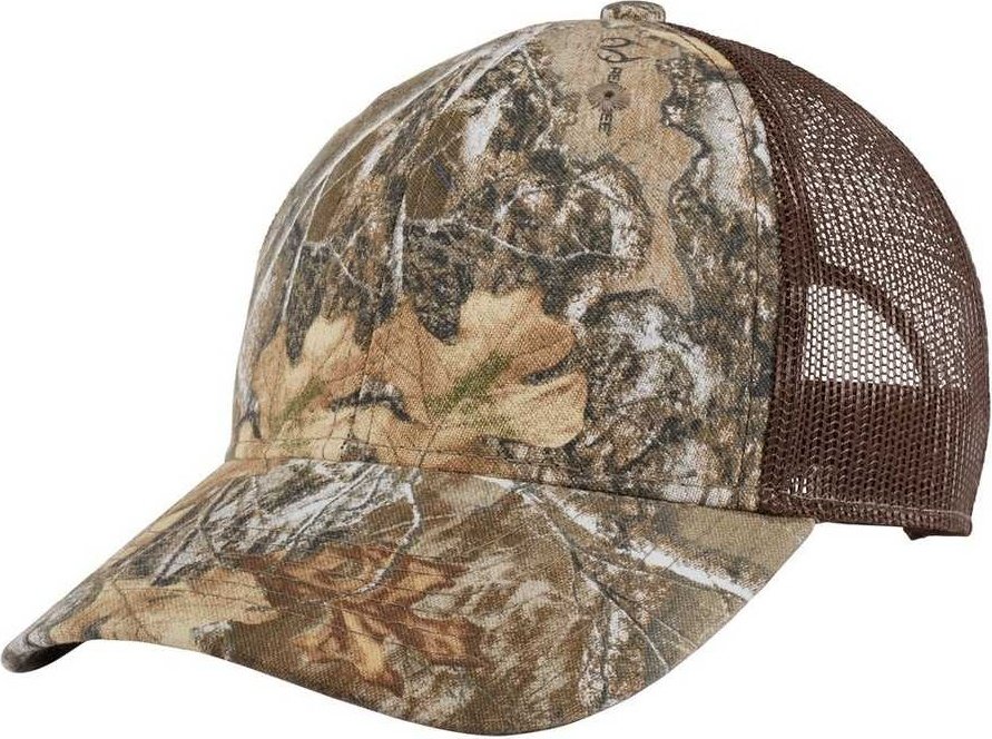 Port Authority C930 Structured Camouflage Mesh Back Cap - Realtree Edge - HIT a Double - 1