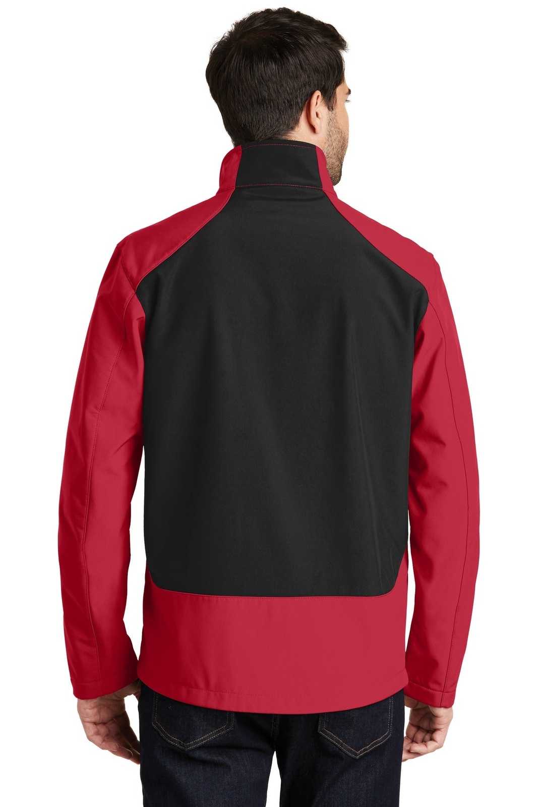 Port Authority J336 Back-Block Soft Shell Jacket - Rich Red Black - HIT a Double - 1